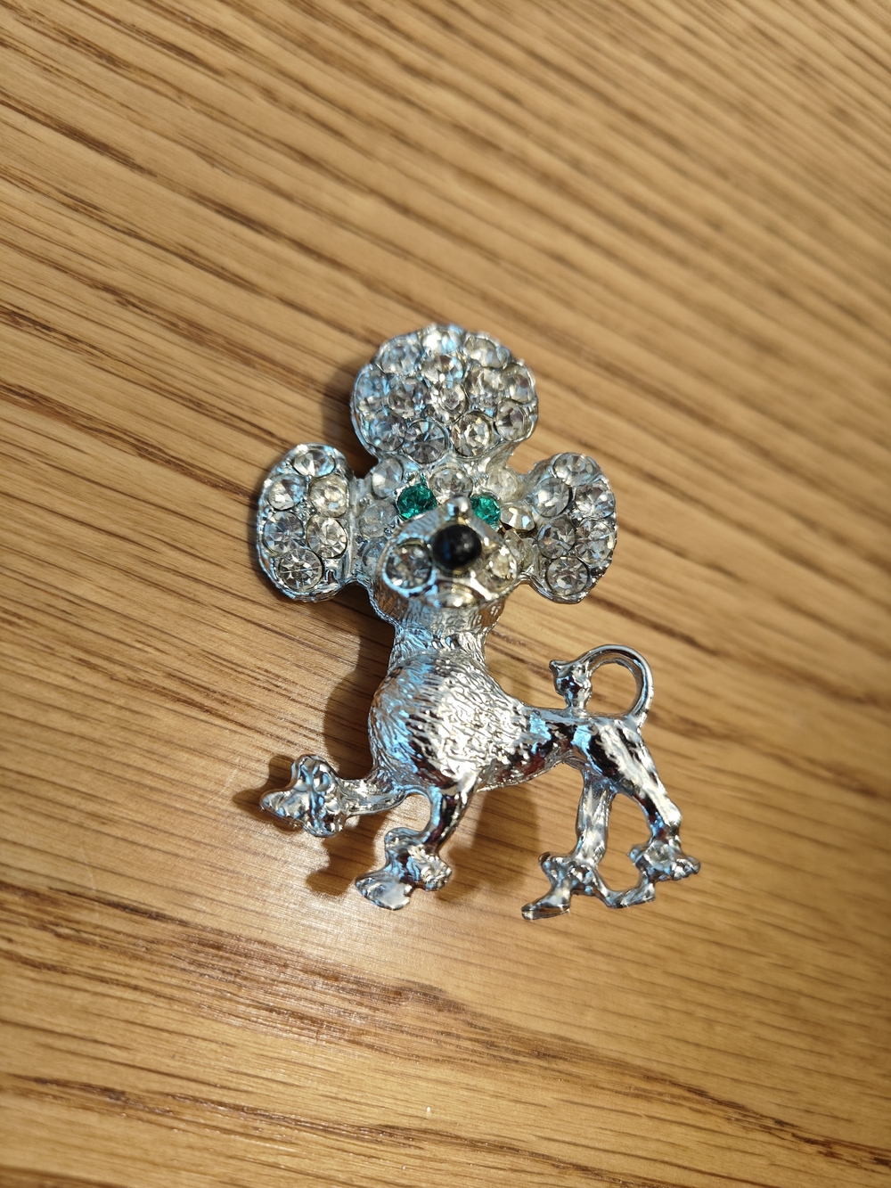 Vintage Silver-toned Metal Poodle Brooch